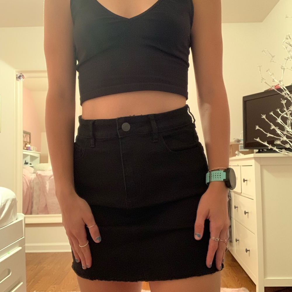 Black Jean skirt